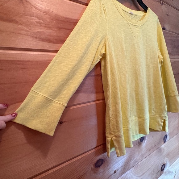 J. Crew Yellow Long Sleeve Relaxed Blouse size Medium - Picture 4 of 8